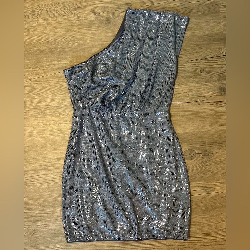 Lulus sequin one shoulder dress